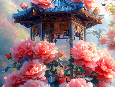 The wonderful sea of flowers by the Oriental Pavilion