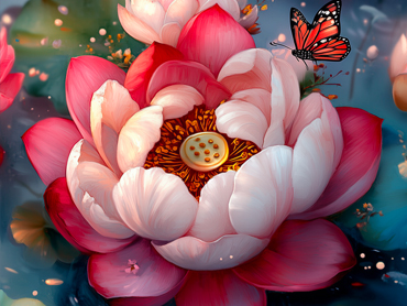 The flowers bloom in prosperity and the lotus fragrance spreads everywhere